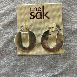 The Sak Silver Tone Modern U-Shaped Hoop Earrings - NWT